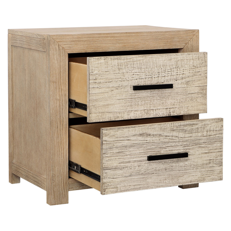 Roux Nightstand Double Drawer