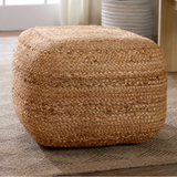 Saba Square Pouf in Sand
