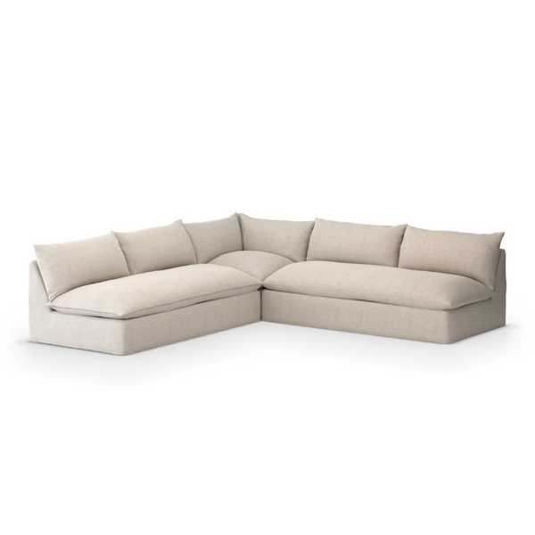 Grant Outdoor 3-Piece Sectional in Faye Sand