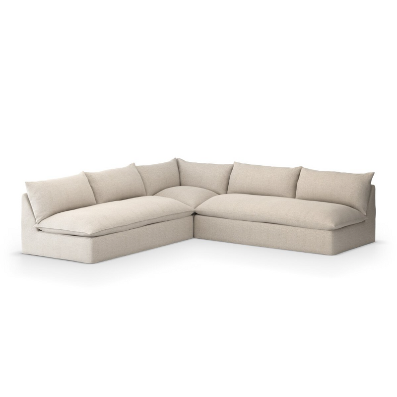 Grant Outdoor 3-Piece Sectional in Faye Sand