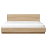 Round Off King Bed Light Oak Brown