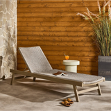 Delano Outdoor Chaise in Washed Brown