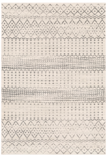 Harput Area Rug - Charcoal and Light Grey