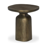 Odessa End Table in Aged Brass