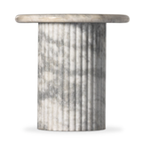 Oranda End Table in White Marble