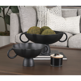 Radka Large Black Decorative Bowl