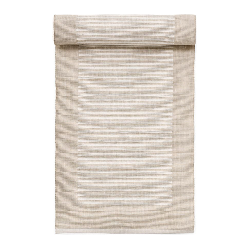 Woven Cotton Striped Table Runner
