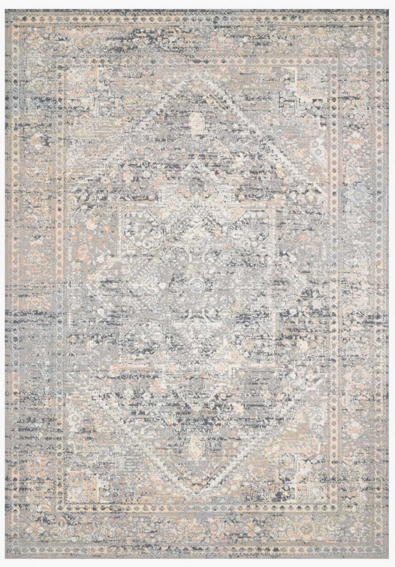 Lucia Grey and Sunset Area Rug