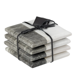 Two Tone Marble Square Coasters 4 Piece Set