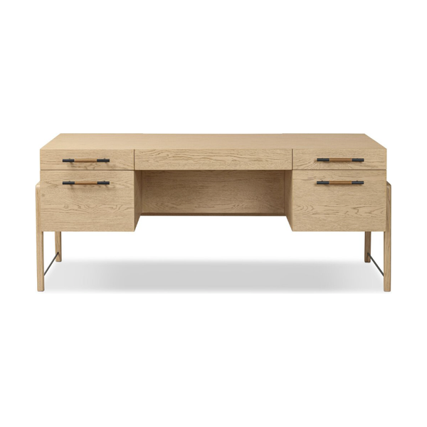 Rosedale Executive Desk in Yucca Oak Veneer