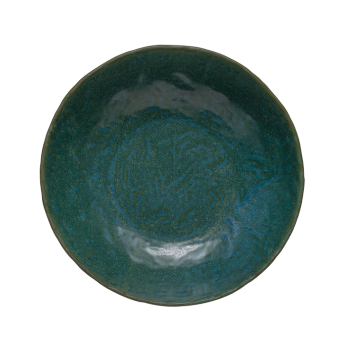 Stoneware Matte Green Serving Bowl