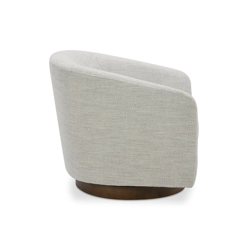 Oscy Swivel Chair in Splashed White