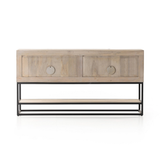 Kelby Small Media Console in Light Wash