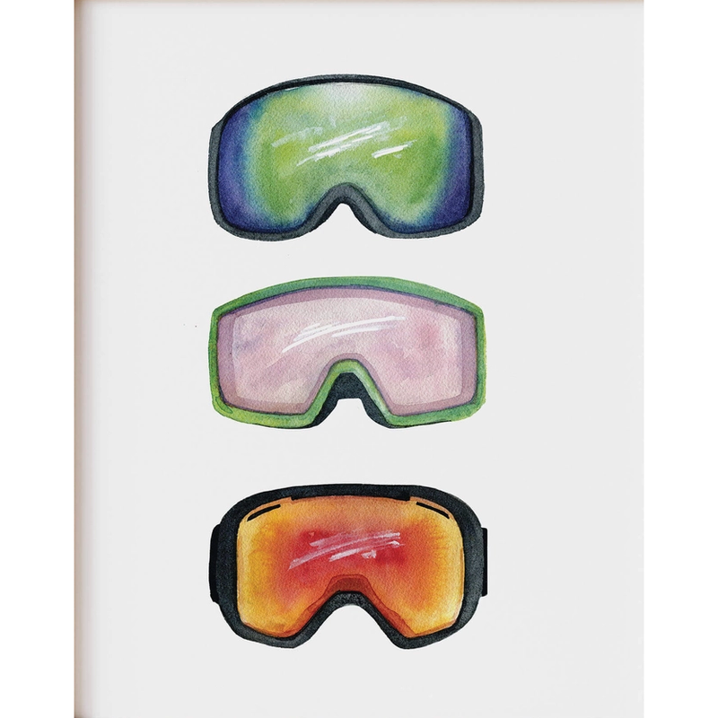 Ski Goggle Trio Watercolour Print