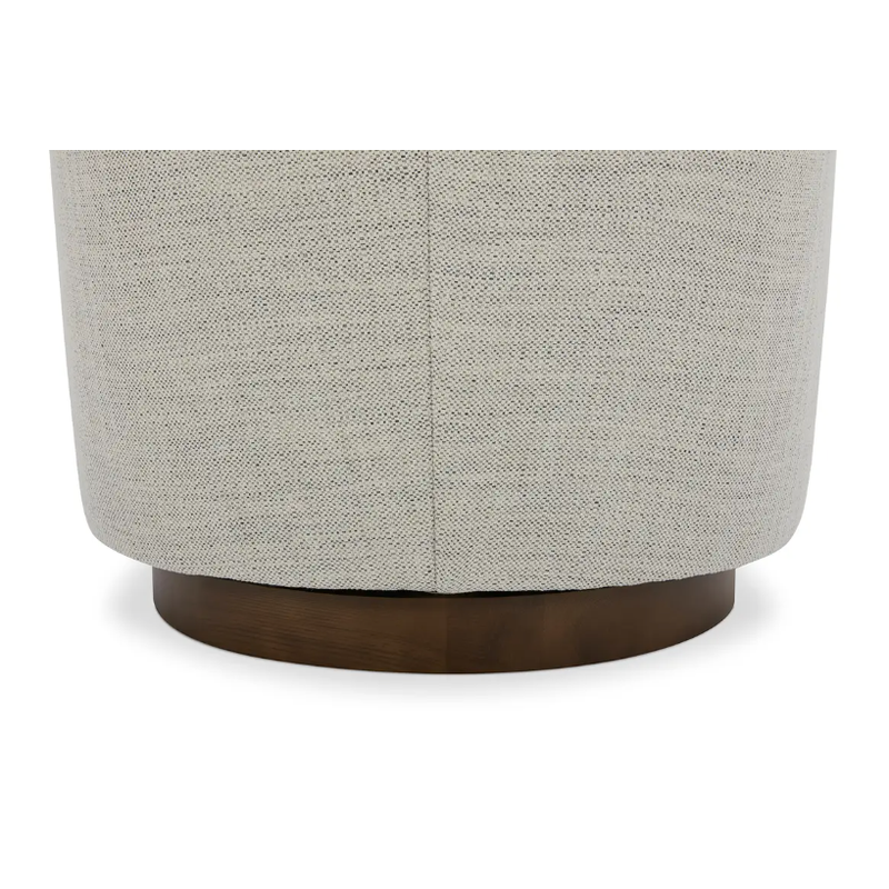 Oscy Swivel Chair in Splashed White