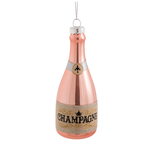 Pink Champagne Ornament