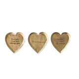 Decorative Saying Brass Heart Shaped Dish