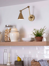 Sal Task Sconce in Natural Brass