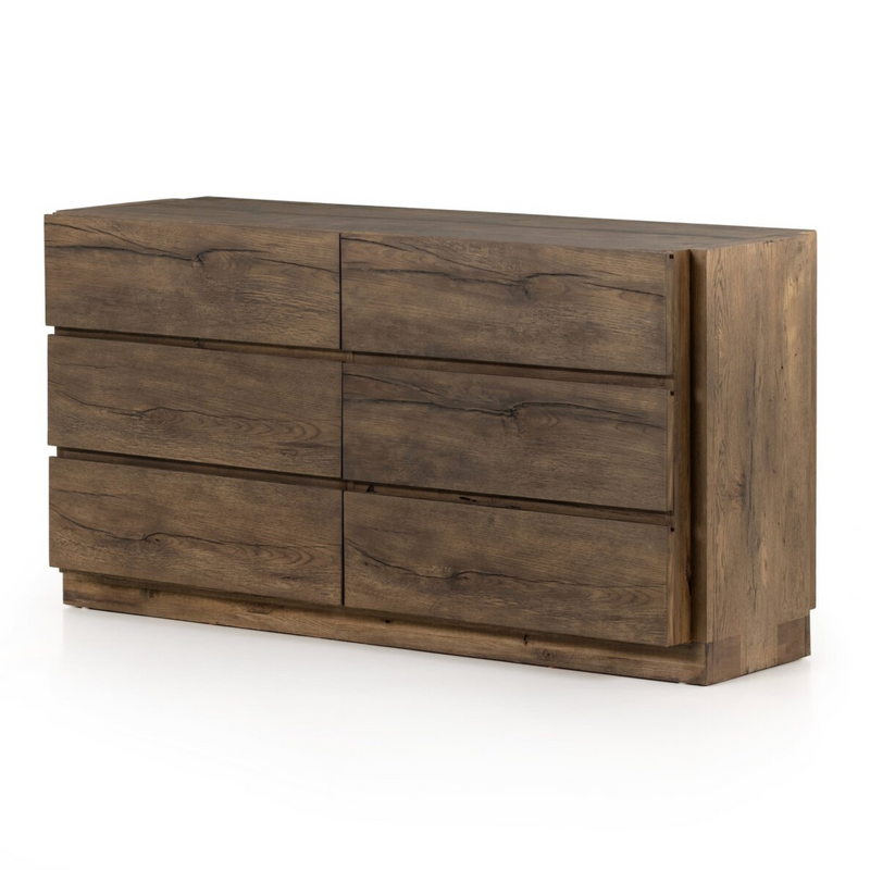 Perrin 6 Drawer Dresser In Rustic Fawn