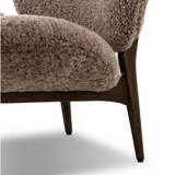 Celine Chair in Taupe Shearling