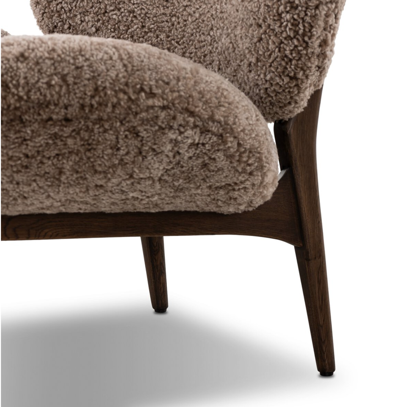 Celine Chair in Taupe Shearling