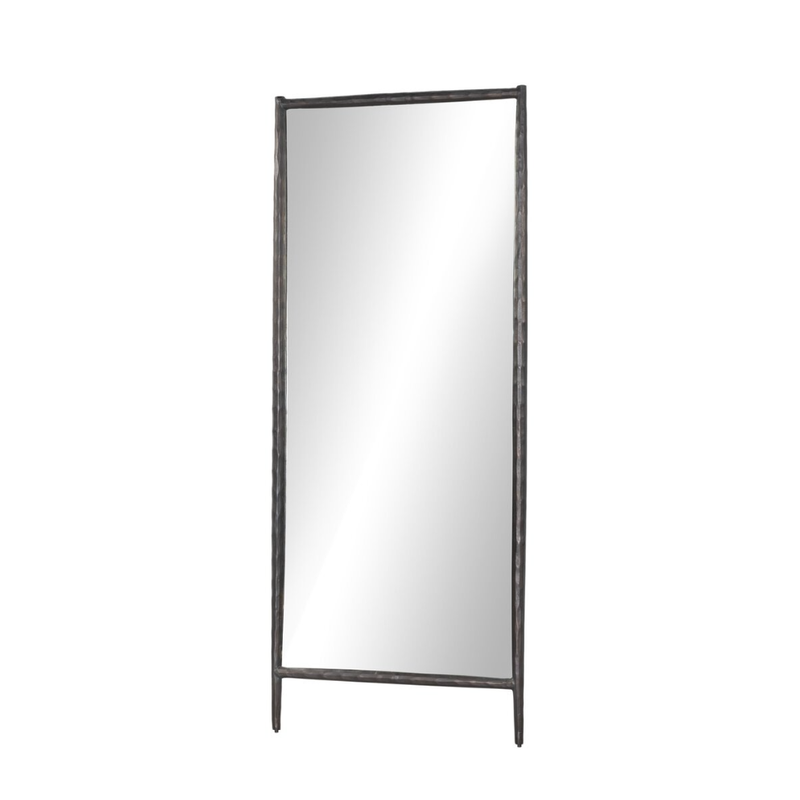 Tapered Floor Mirror in Bronzed Aluminum