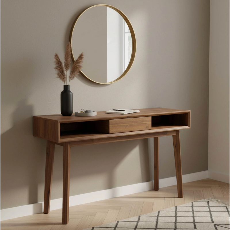 Gia Console Table in Warm Pecan
