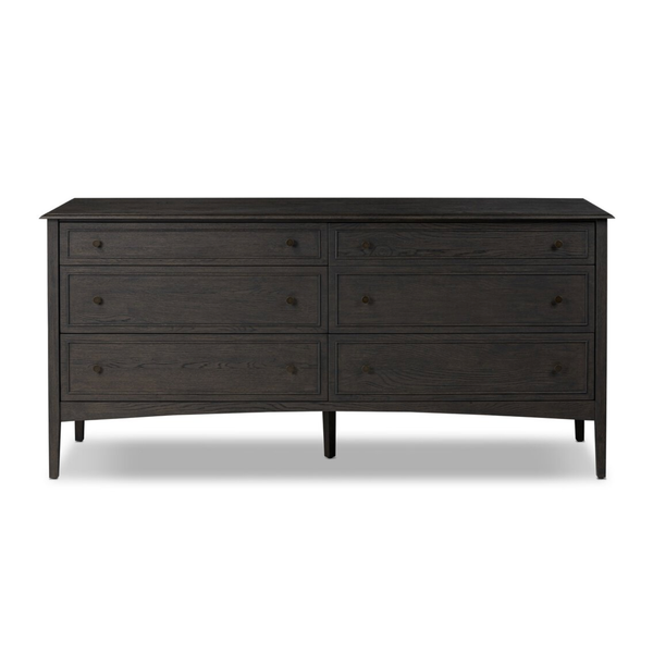Maggie 6 Drawer Dresser in Smoked Black Oak