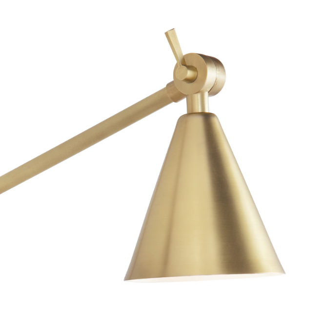 Sal Task Sconce in Natural Brass