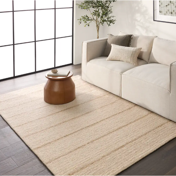 Bavell Almeda Rug in White Swan/Humus