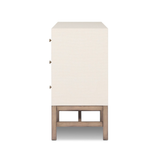 Fiona 6 Drawer Dresser in Ivory Painted Raffia