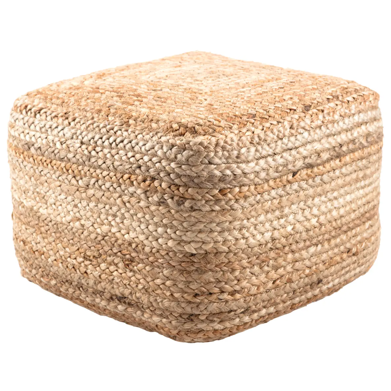 Saba Square Pouf in Sand