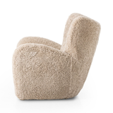 Amelie Chair in Beige Shearling