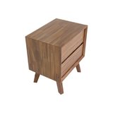 Gia 2 Drawer Nightstand in Warm Pecan