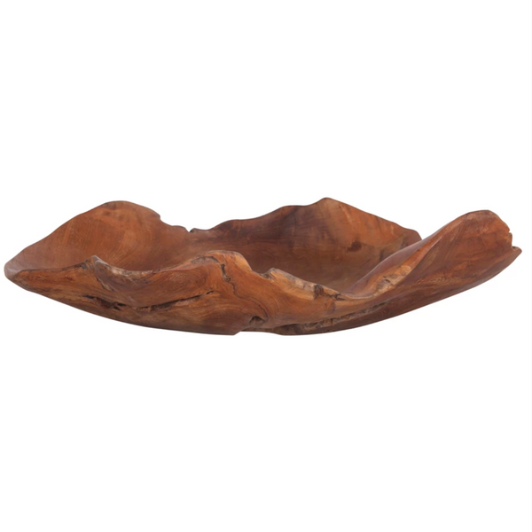 Hand- Carved Teak Wood Bowl