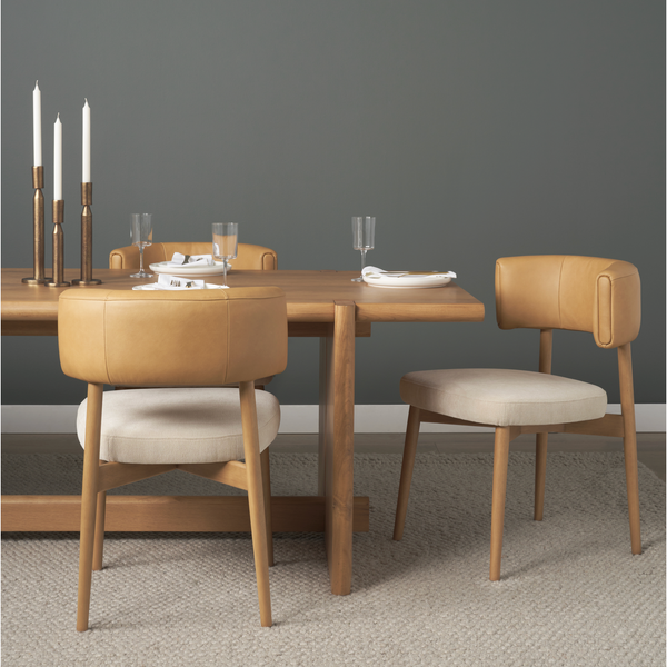 Motley Dining Chair in Tan/ Cream