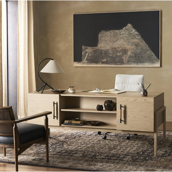 Rosedale Executive Desk in Yucca Oak Veneer