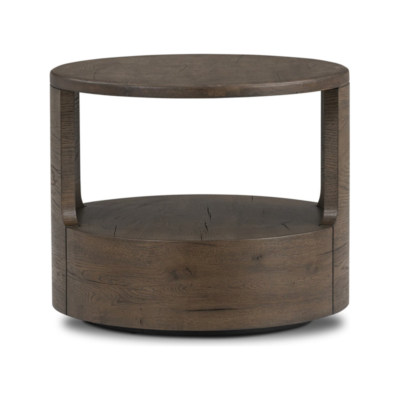 Matheus End Table in Grey French Oak