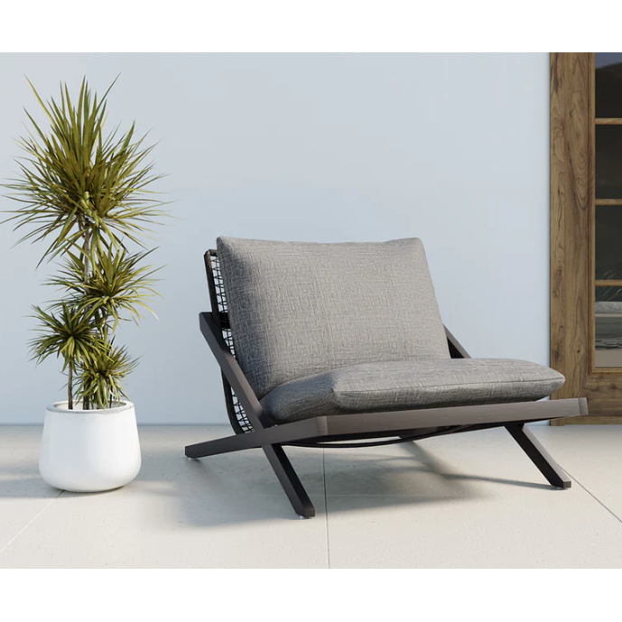 Bari Lounge Chair - Charcoal