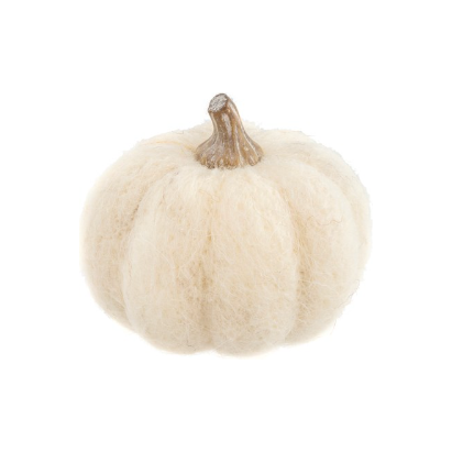 Felt Pumpkin - White