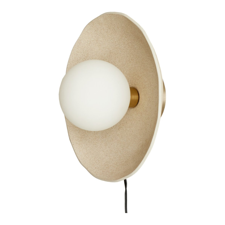 Organic Ceramic Sconce in Light Sand