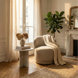 Rollo Club Chair in Twill Ivory