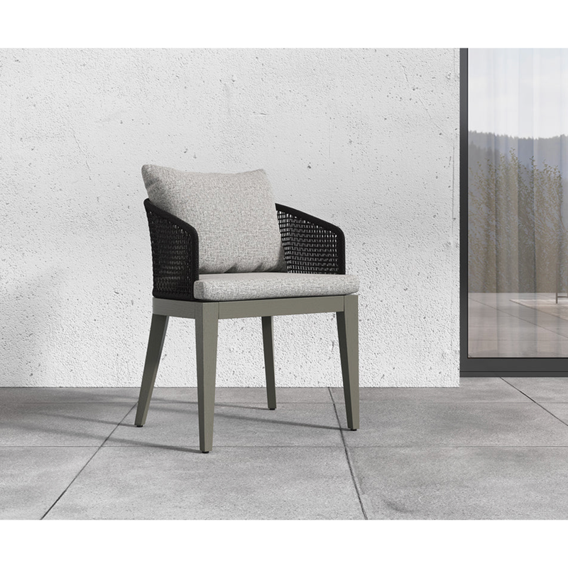 Capri Dining Armchair in Smoke Grey