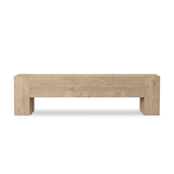 Abaso Accent Bench in Whitewash Rustic | 70"