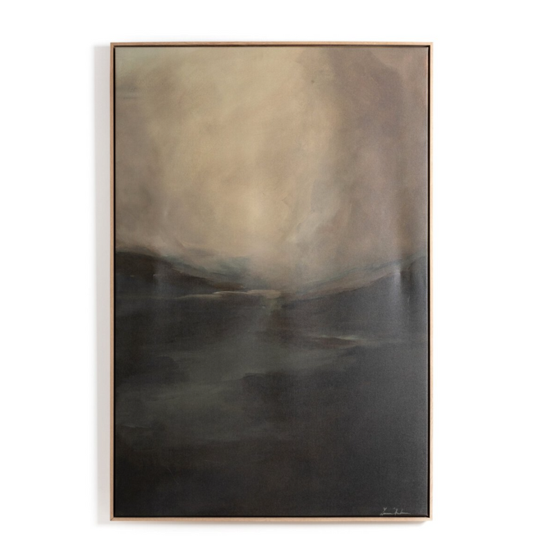 Fog I by Lauren Fuhr w/ Oak Frame