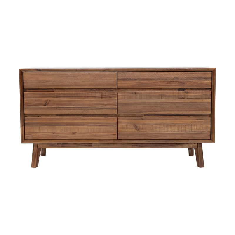 Gia 6 Drawer Dresser in Warm Pecan