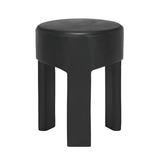 Riya Solid Black Wooden Stool