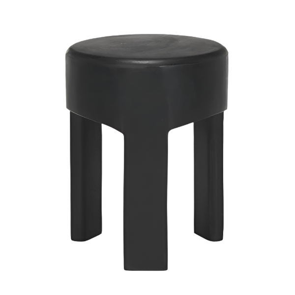 Riya Solid Black Wooden Stool