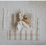 Woven Cotton Placemat w/ Metallic Gold Thread - Cream