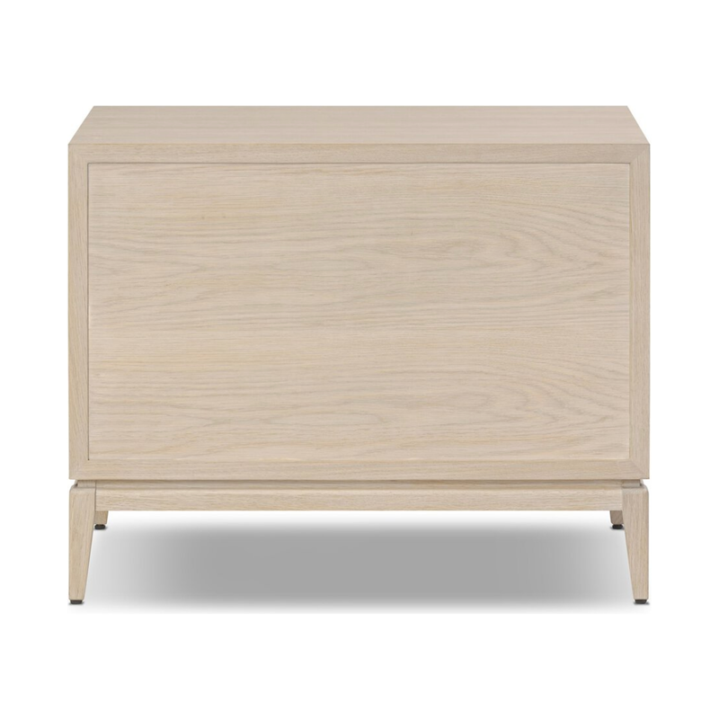 Rosenell Closed Nightstand in Natural Oak Veneer